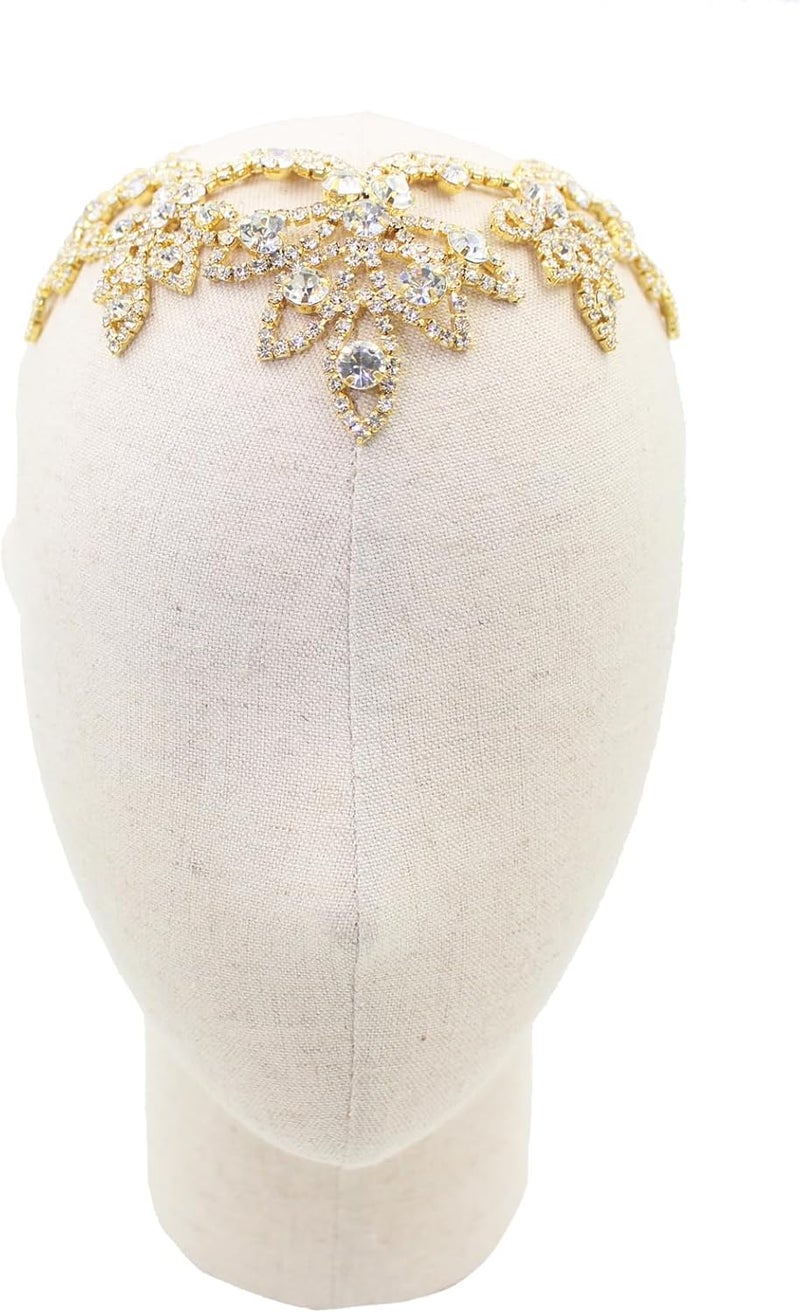 PEARLY JUN Rhinestone Applique Crystal Applique for Hand Sewing Craft Projects DIY Wedding Clothes Shoes Hats Bags (YL013-gold) - Image 4